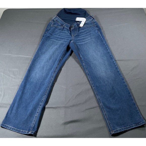 Time and Tru Denim - Time and Tru Womens Maternity Straight Leg Jeans‎ Blue Medium Wash Small 4-6 NWT